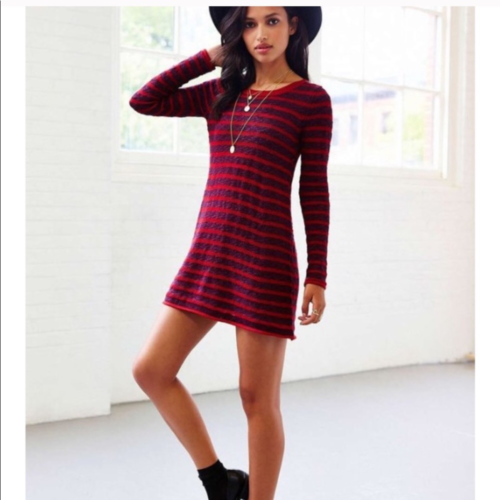 BDG red / rouge knit dress